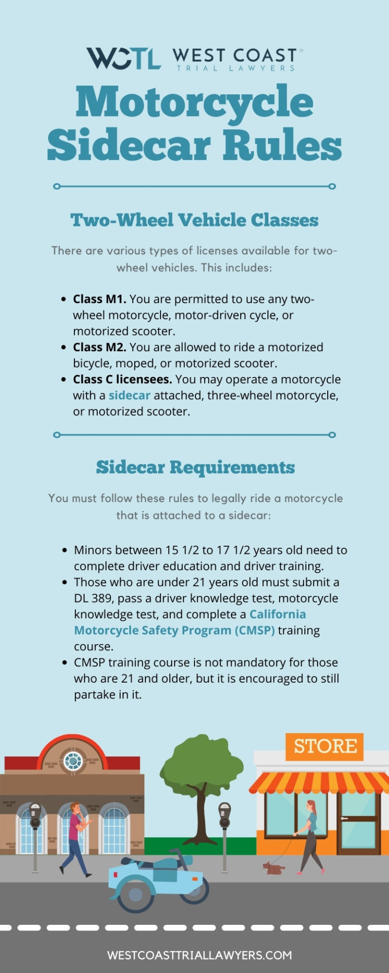 Motorcycle Sidecar Passenger Rules - West Coast Trial Lawyers