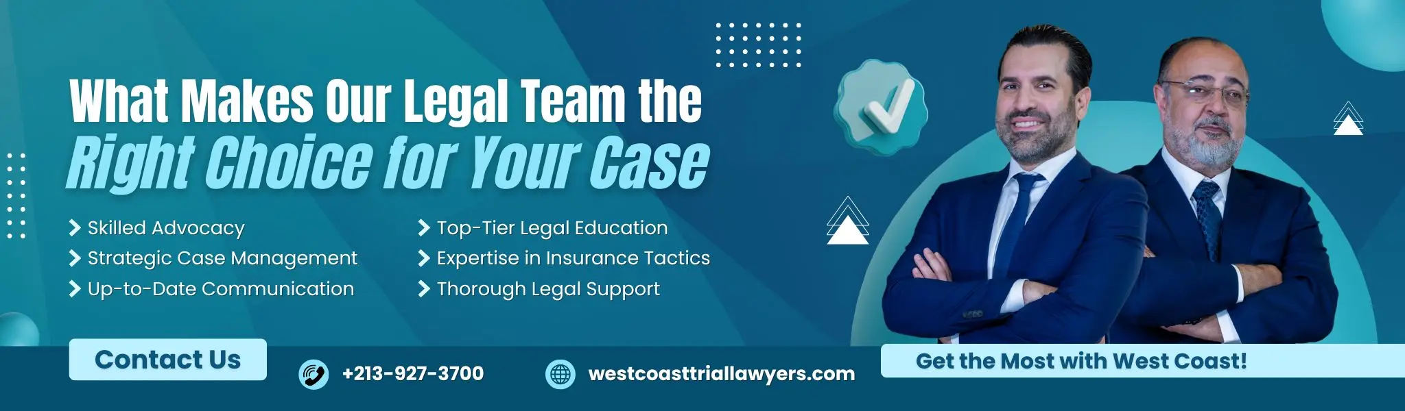 An infographic about why clients should choose WCTL for their case.
