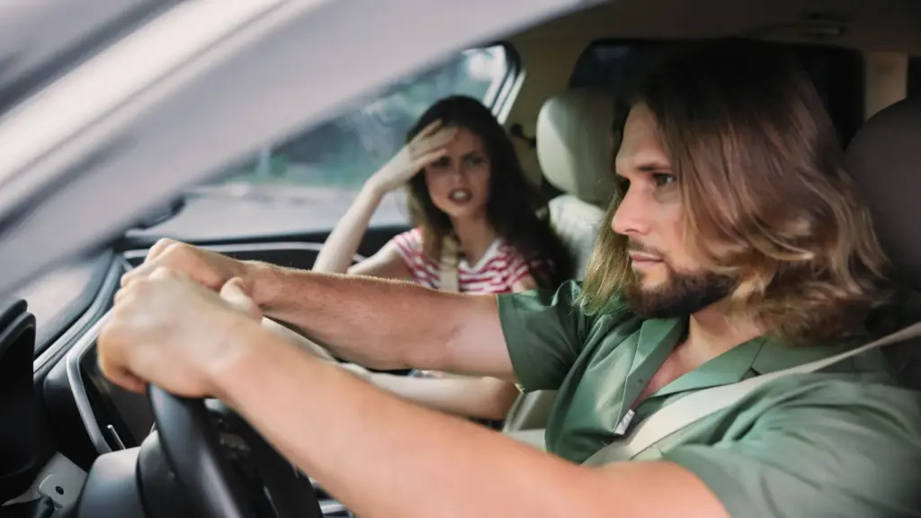 A passenger giving the driver an attitude. 