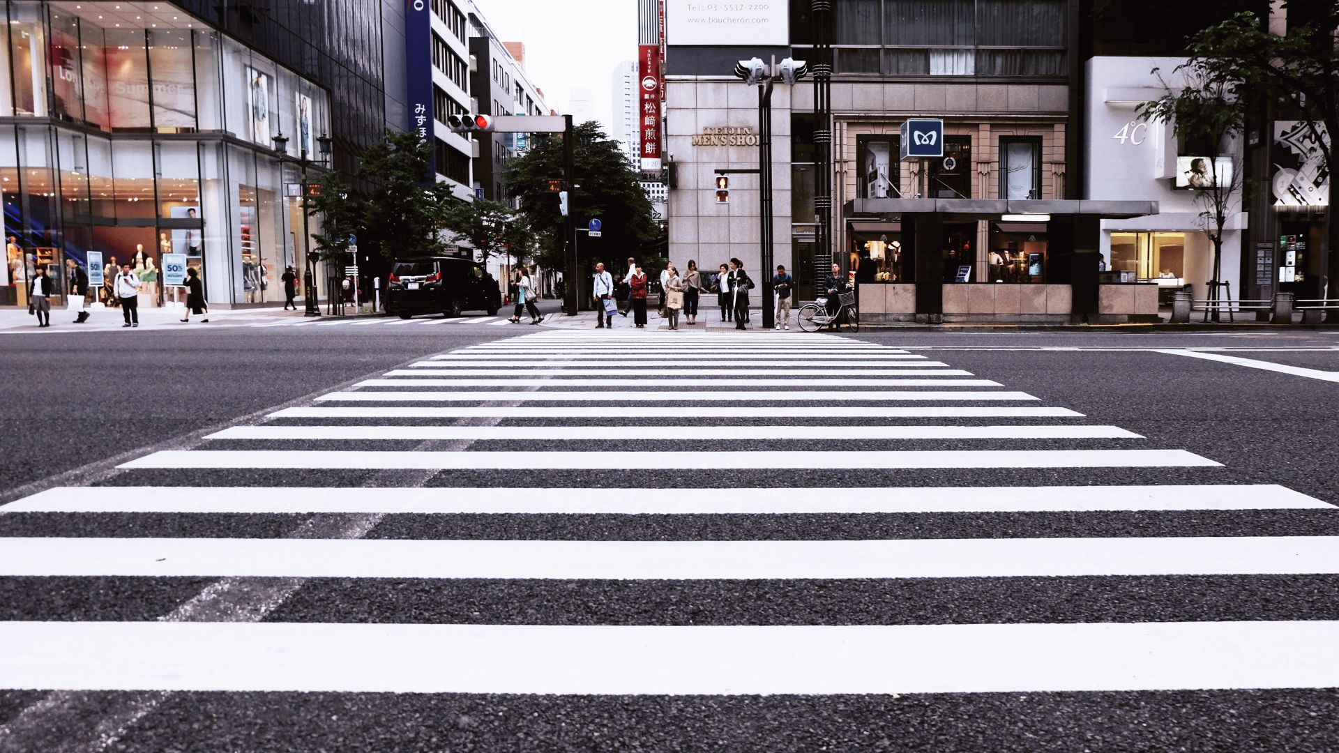 A close up of a crosswalk. 
