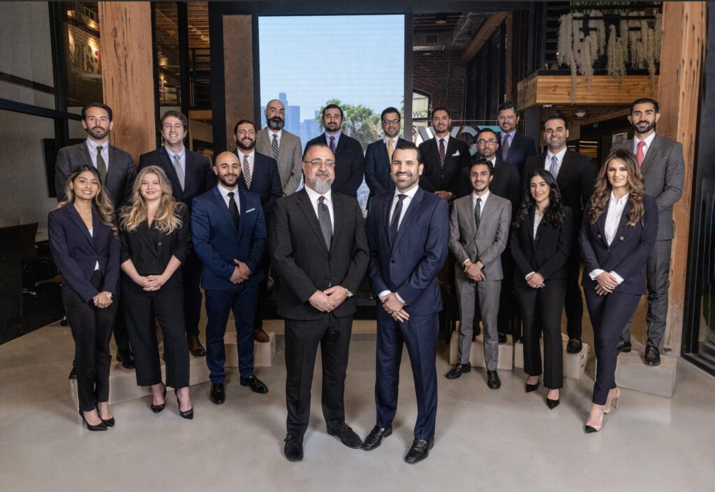 West Coast Trial Lawyers attorneys gathered at their headquarters in Los Angeles.