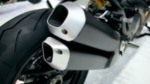 A custom motorcycle exhaust