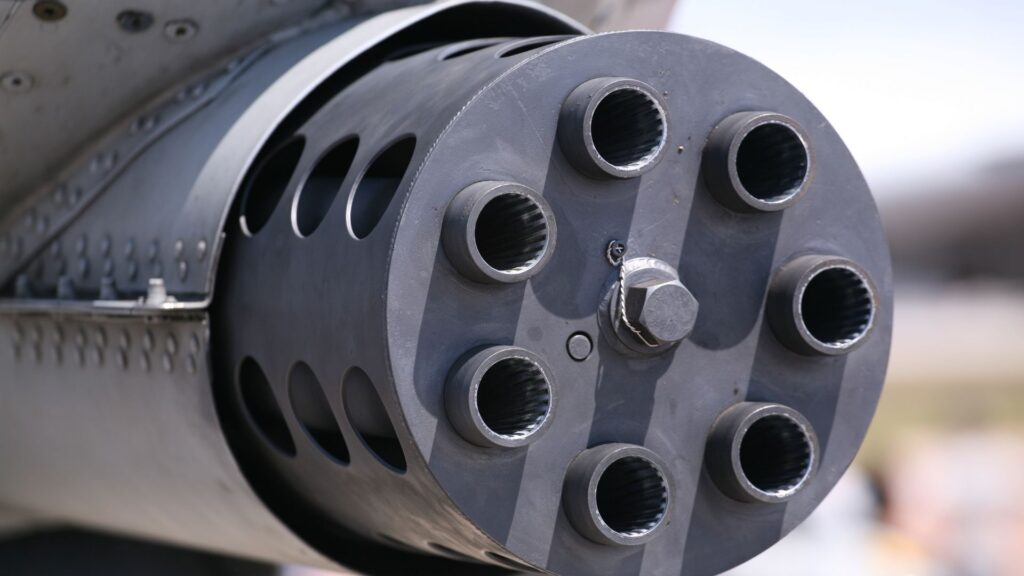 A gatling shaped exhaust for a vehicle