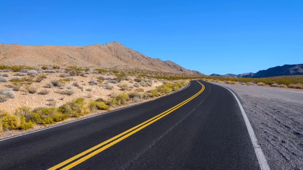 A large open road of Route 318.