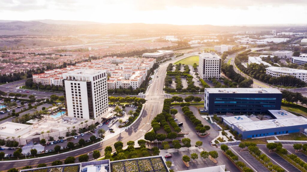 An overview of downtown Irvine.