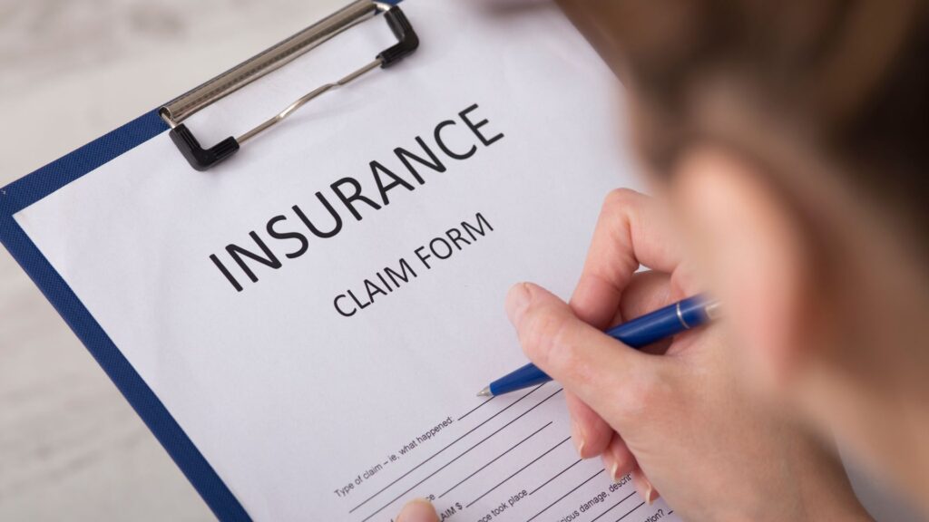 An insurance claim form.