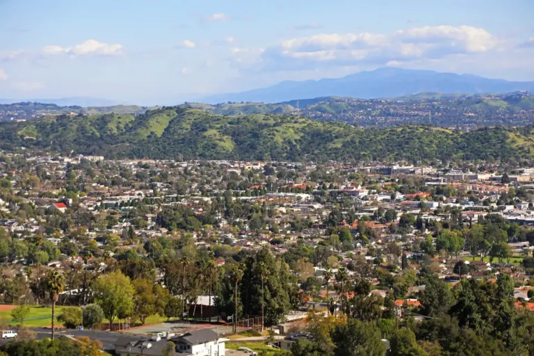A overview of Glendora, CA.