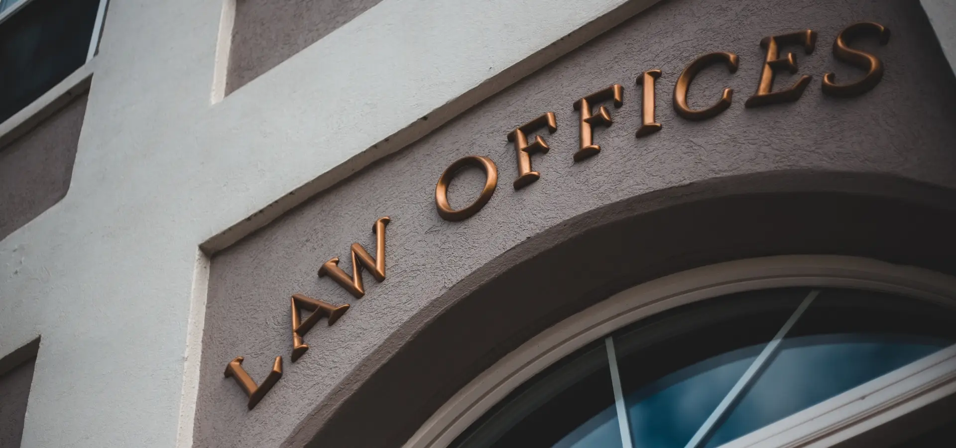 An outside shot of a law office.