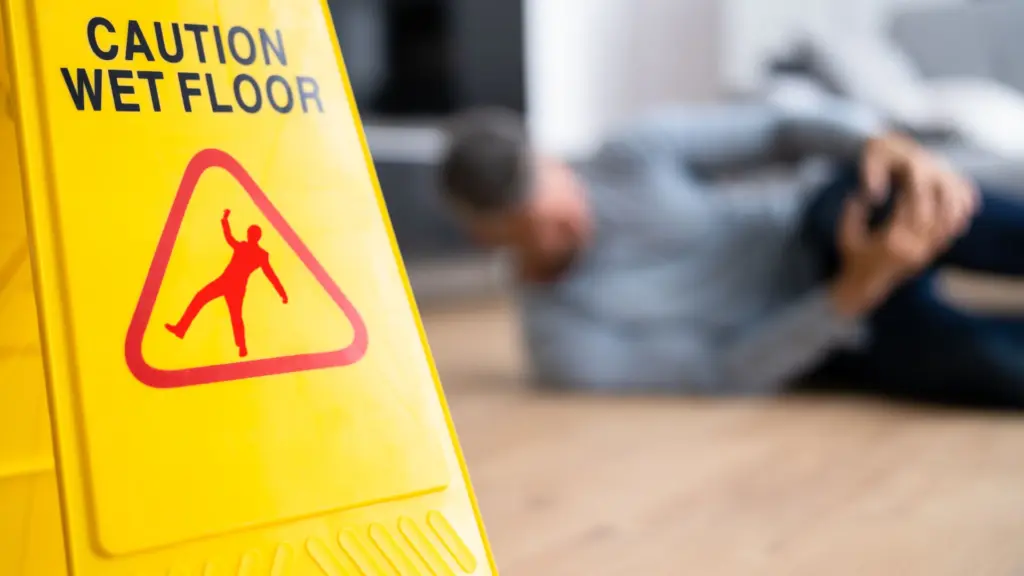 A man who slip and fall in a store.