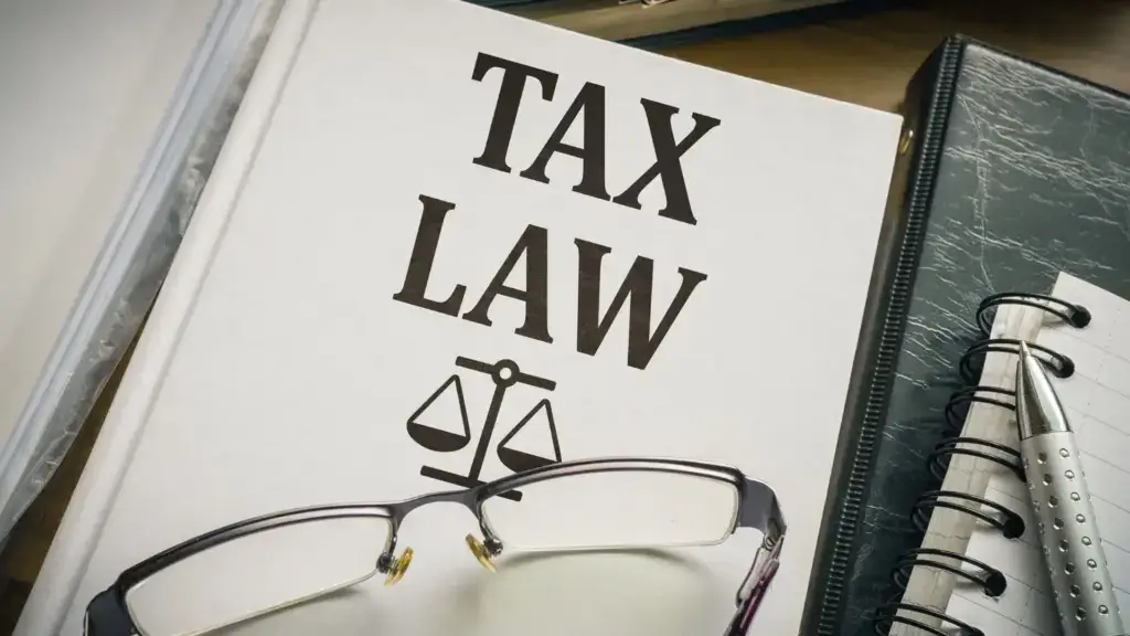 A book titled 'Tax Law'.