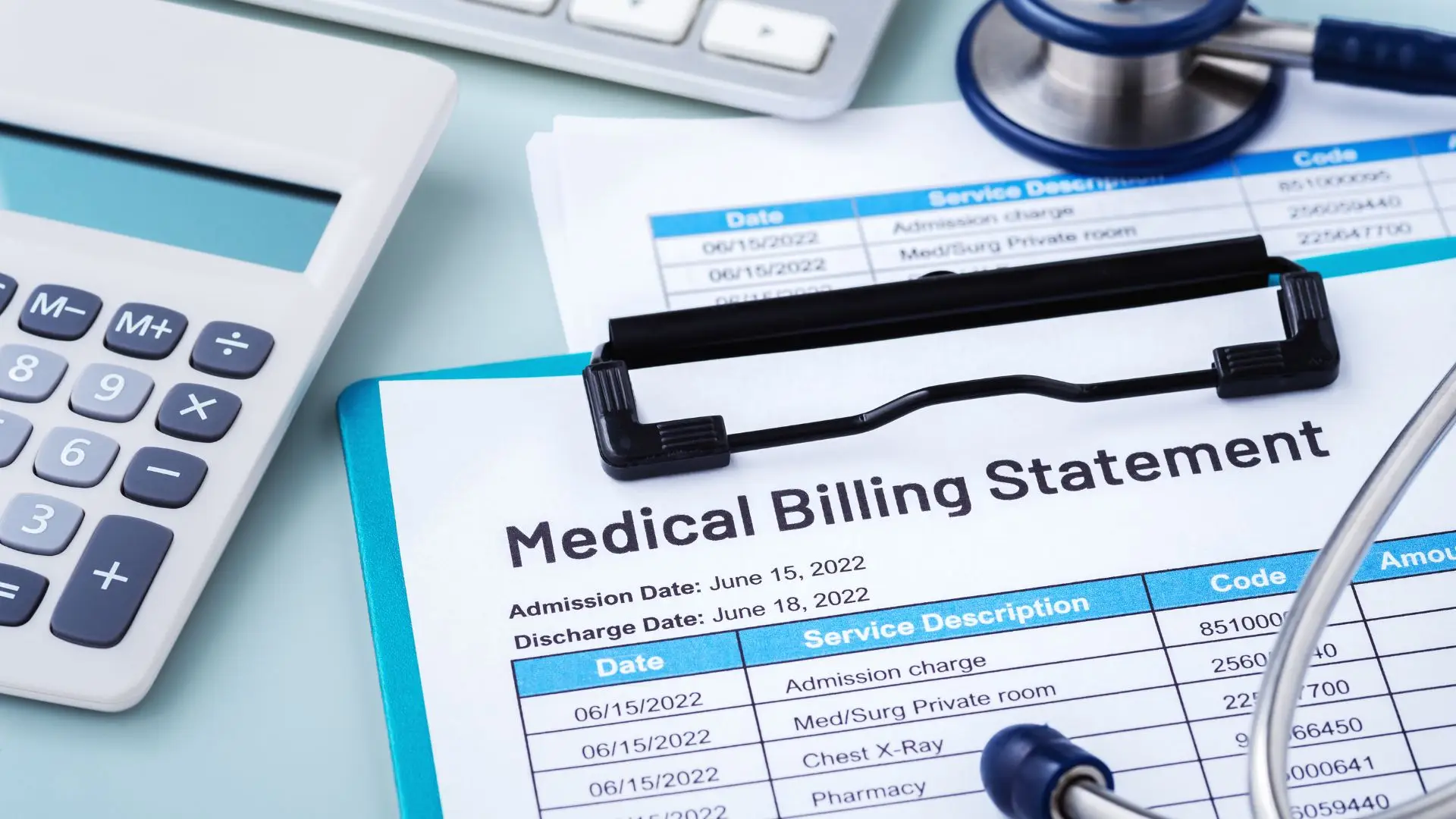 A medical bill statement.