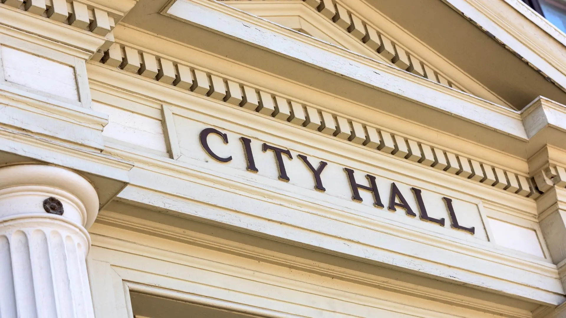 A City Hall building. 