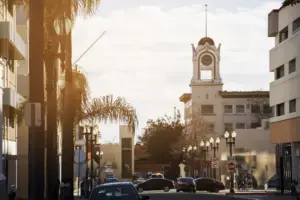 A shot of downtown Santa Ana.