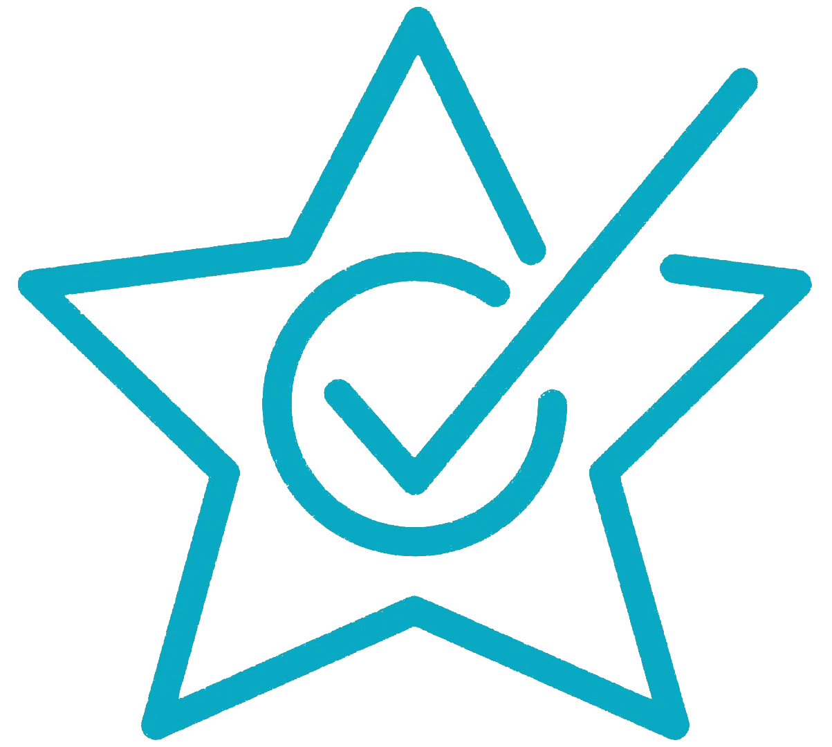 A star with a check mark icon.