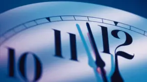 A close up of a clock.