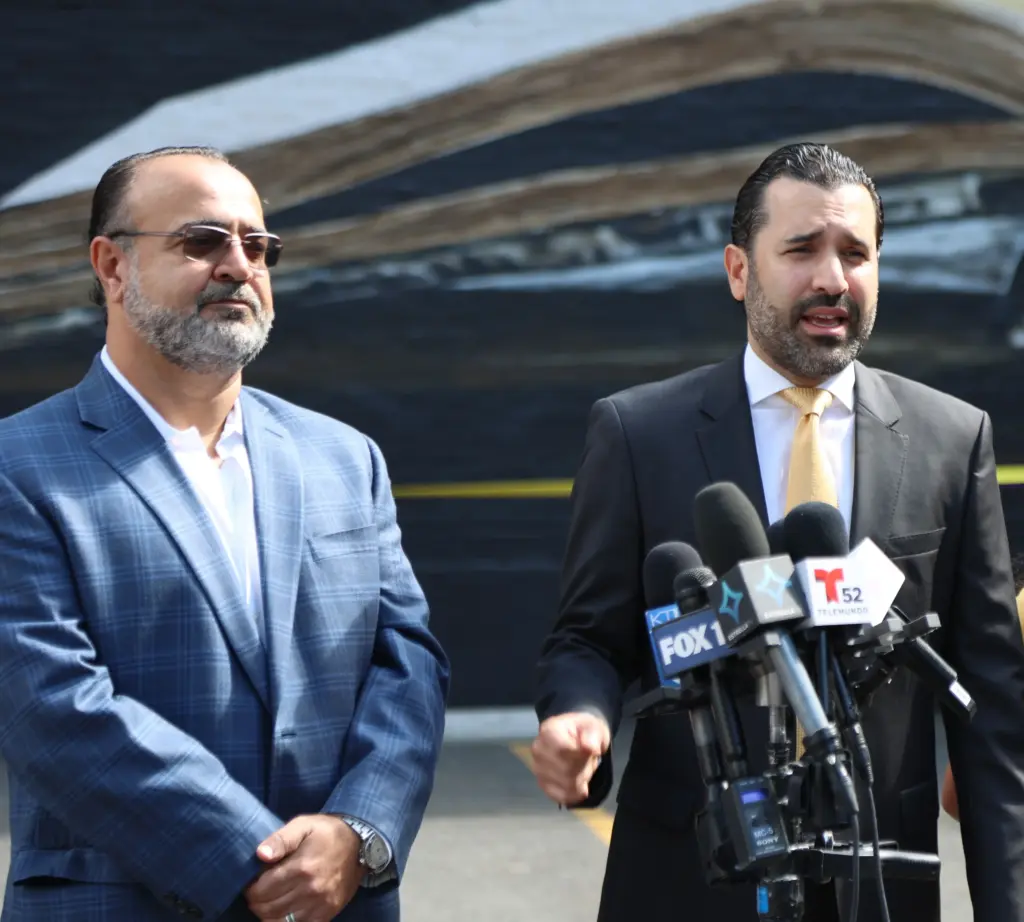 Neama and Allen at a Press Release.
