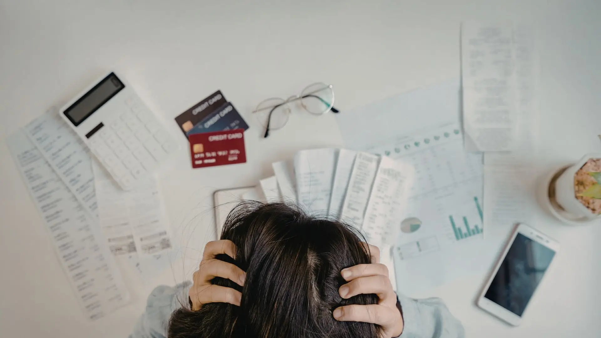 A person struggling financially.