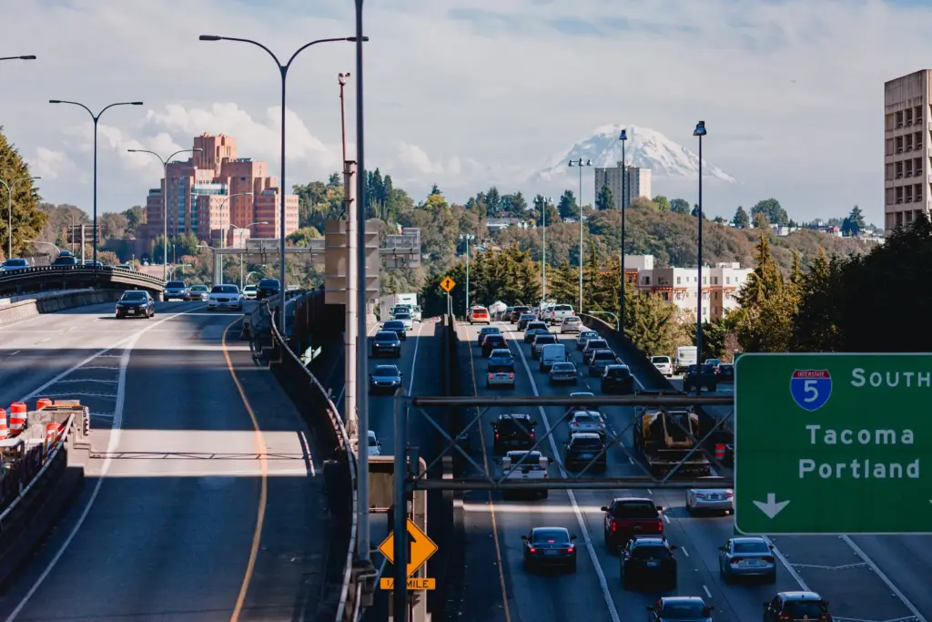 A shot of Seattle traffic. 