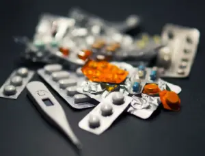 A pile of drugs on a table.