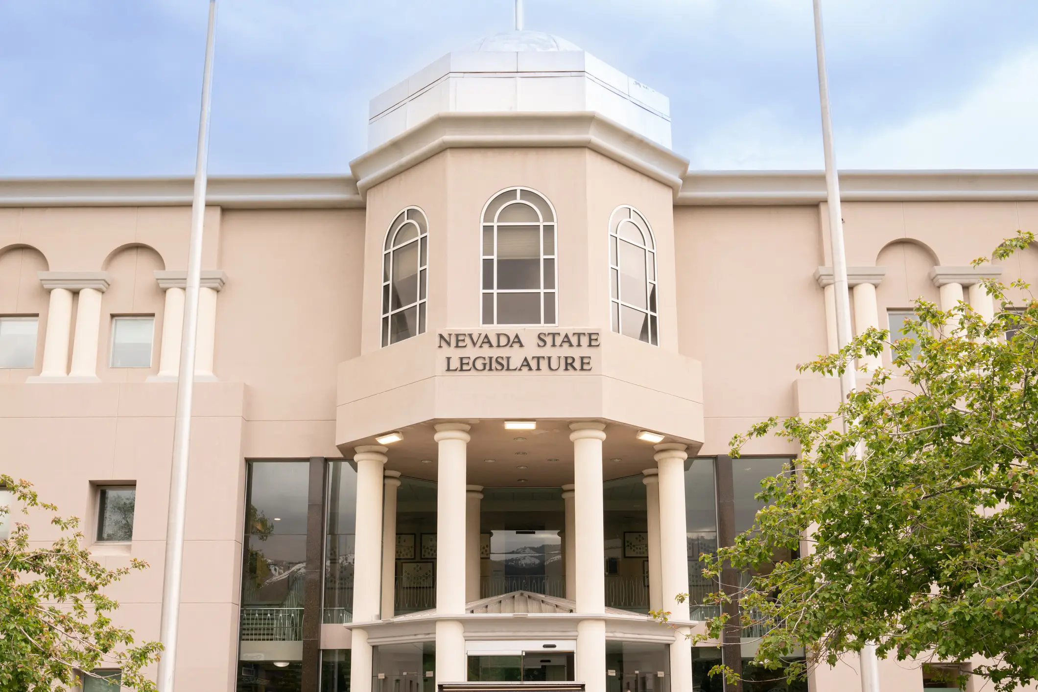An outside shot of Nevada's State Legislature.