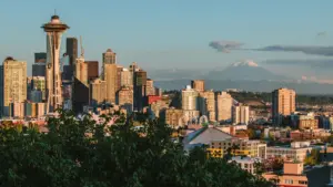 An overview of Seattle WA.