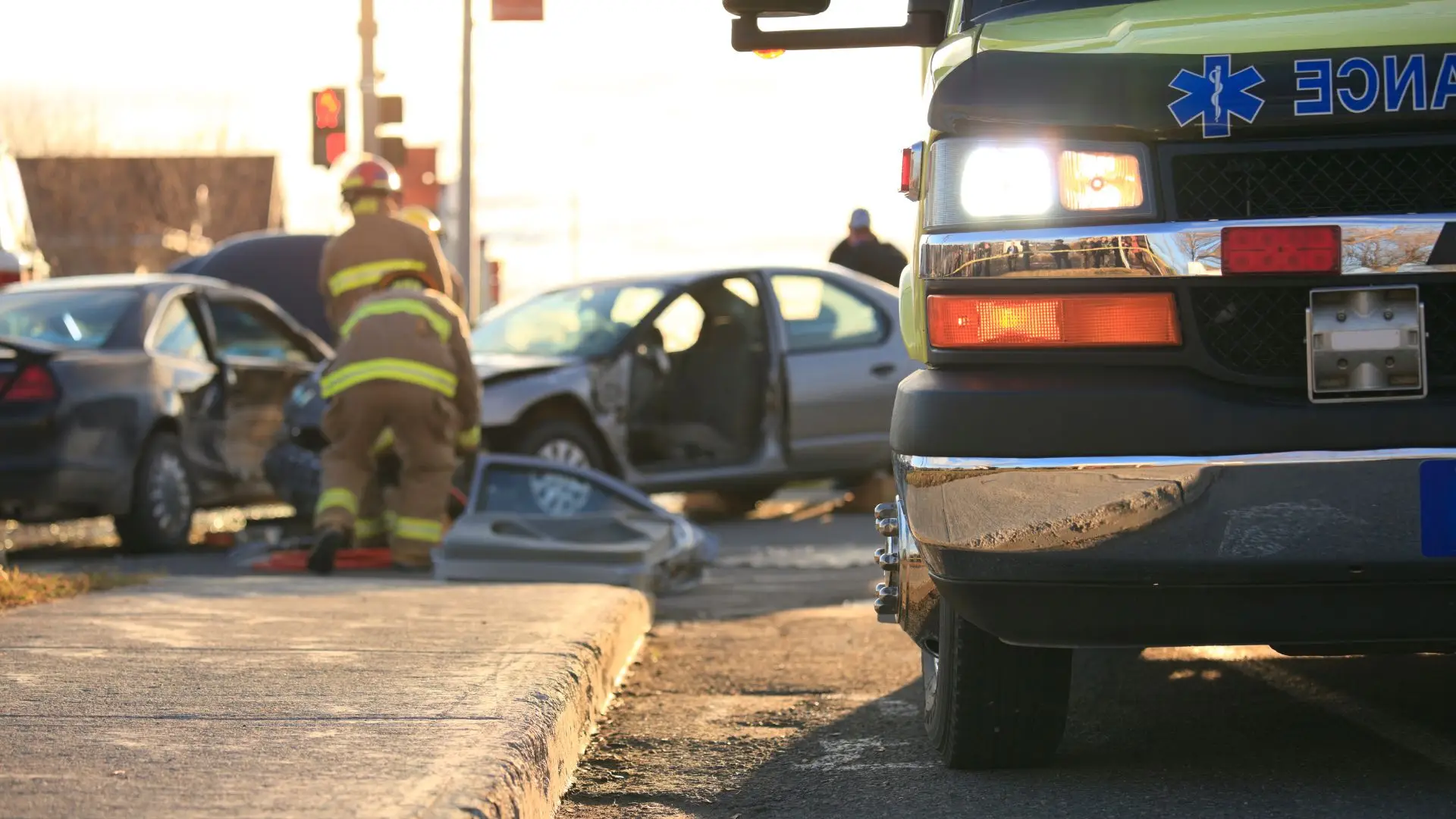 The aftermath of a Arizona car accident.