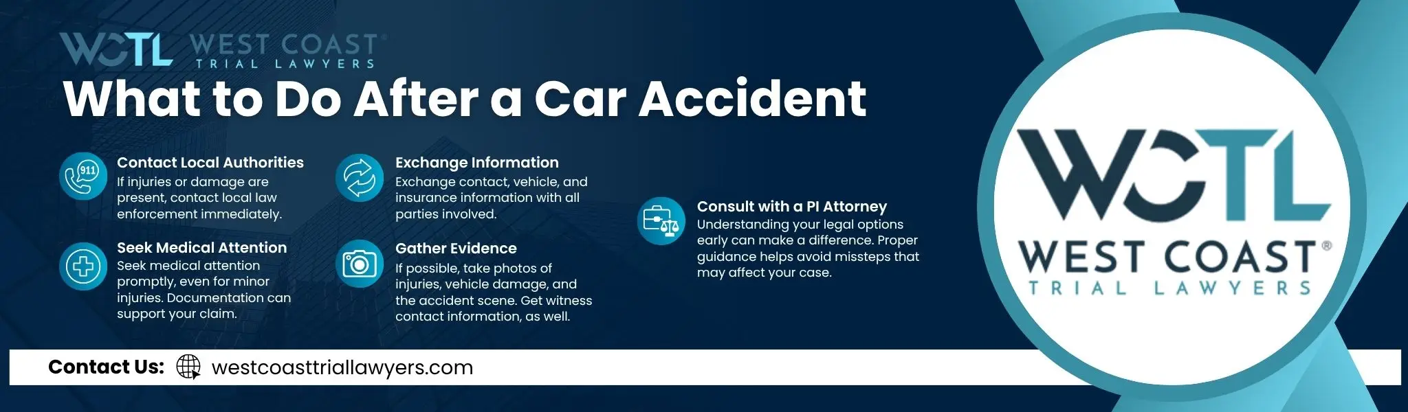 A detailed infographic about what Phoenix car accident victims should do.