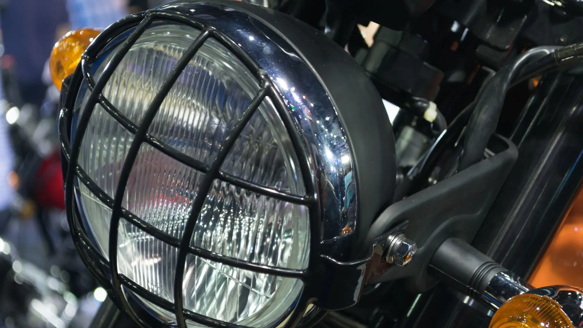An illegal motorcycle headlight.
