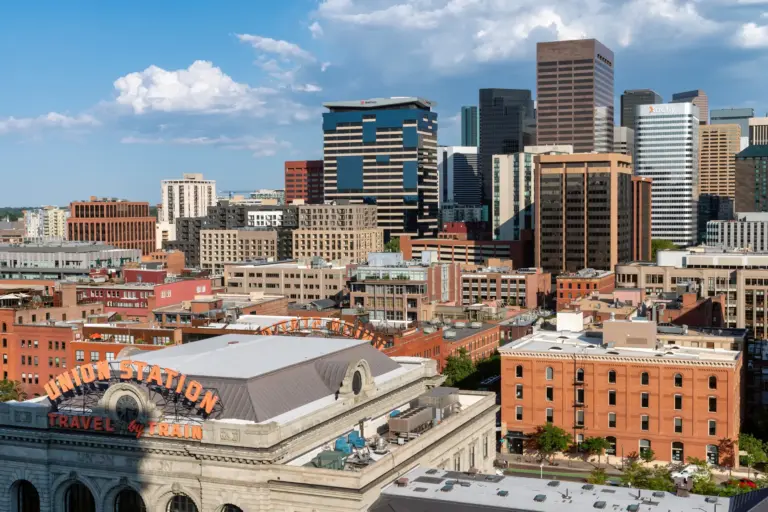 An overview of downtown Denver.