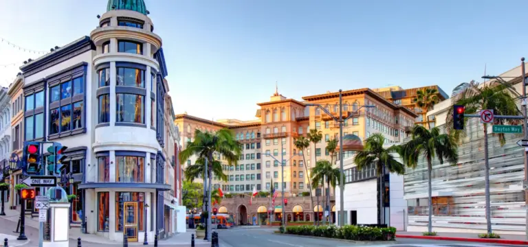 A close up shot of Beverly Hills.